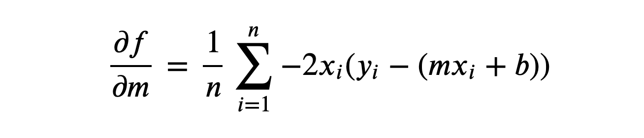 partial derivative m