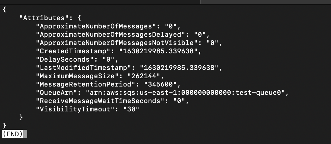 sqs queue attributes